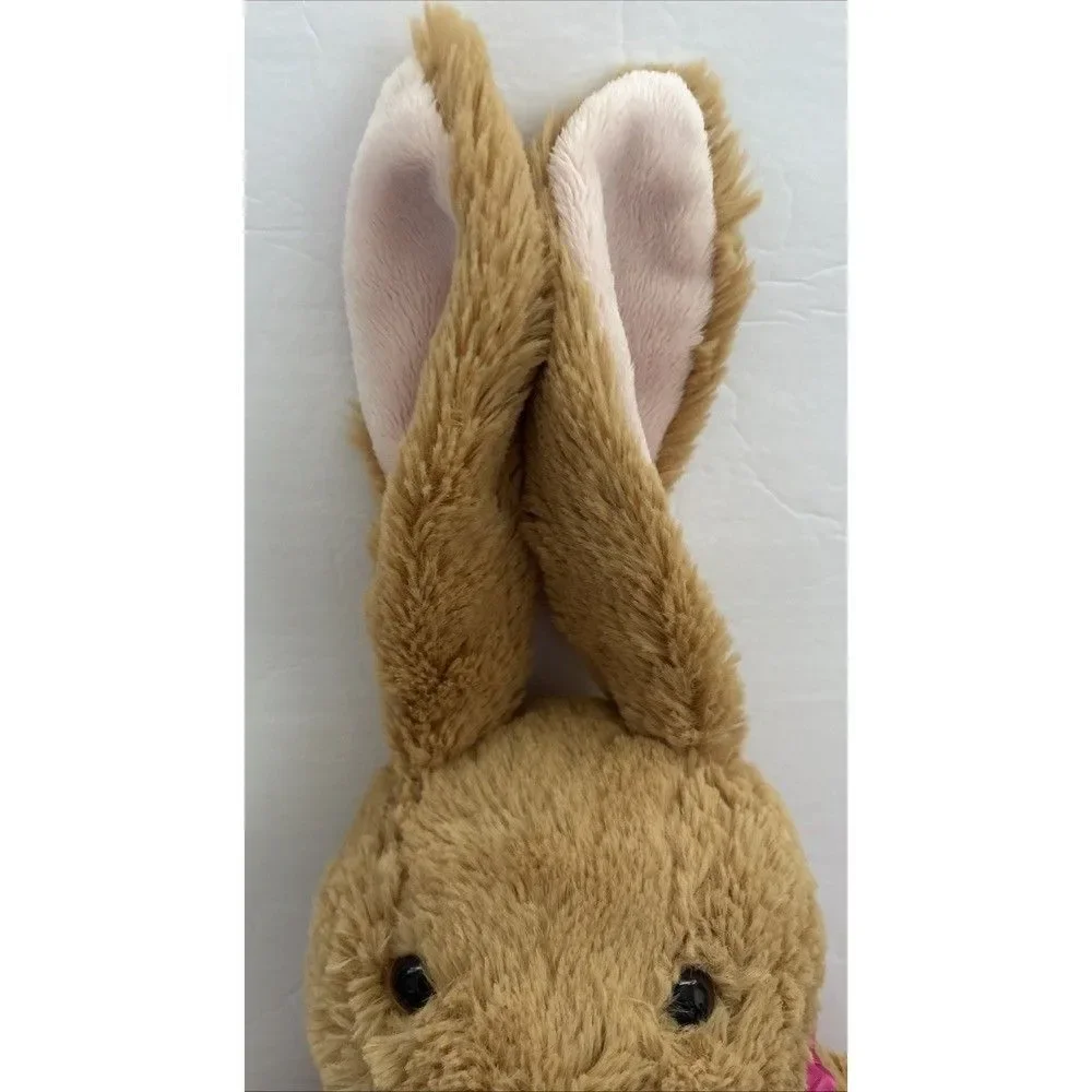 Build a Bear Pawlette Bunny Rabbit 16 Inch Plush Stuffed Animal Tan Pink Dress